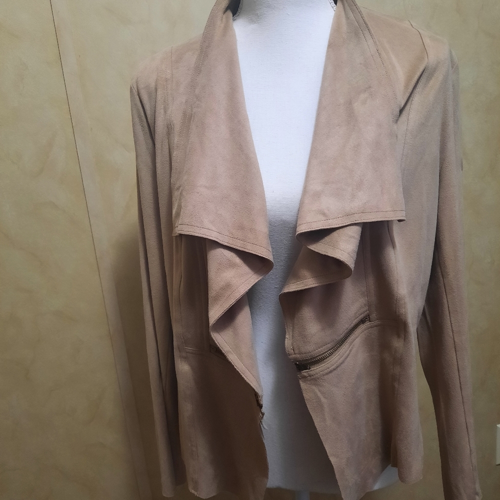 Faux suede cardigan
